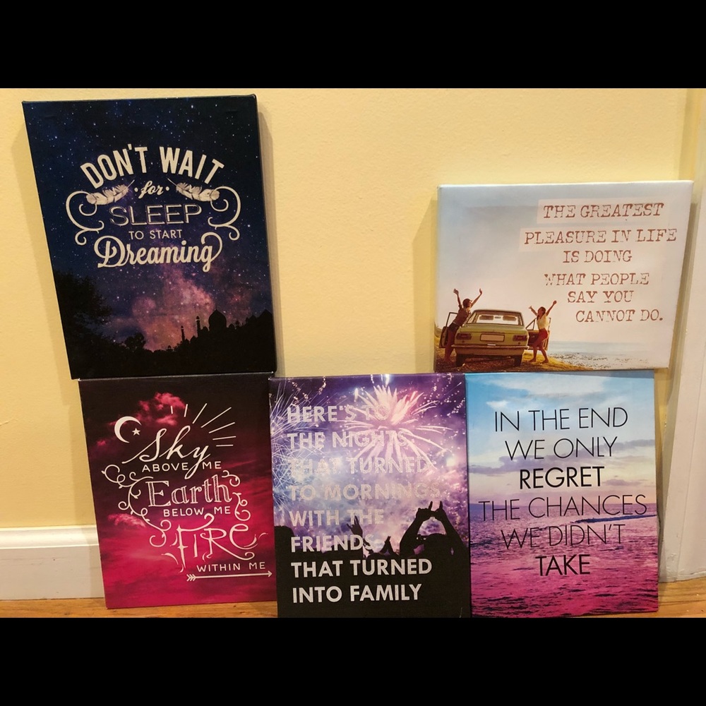 Cute lot of inspirational wall plaques